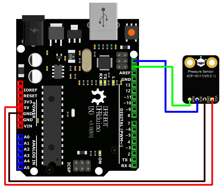 DFRobot Gravity ICP-10111 Pressure Sensor